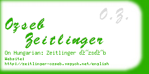 ozseb zeitlinger business card